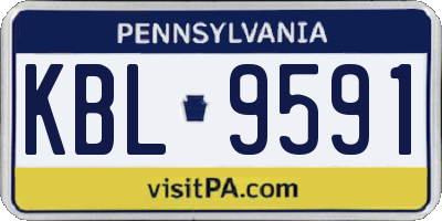 PA license plate KBL9591
