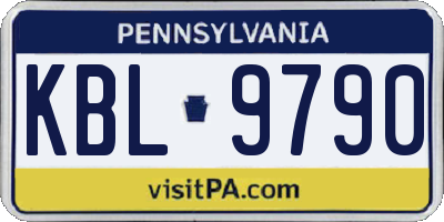 PA license plate KBL9790