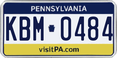 PA license plate KBM0484