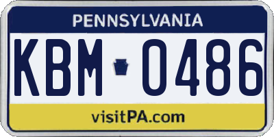 PA license plate KBM0486