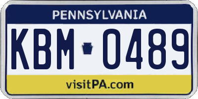 PA license plate KBM0489