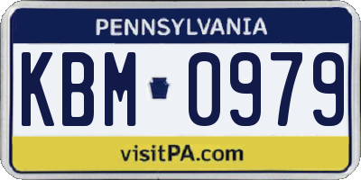 PA license plate KBM0979