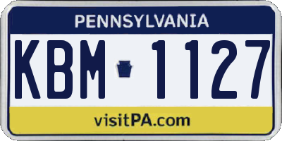PA license plate KBM1127