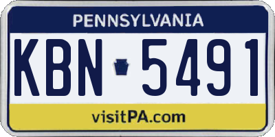 PA license plate KBN5491