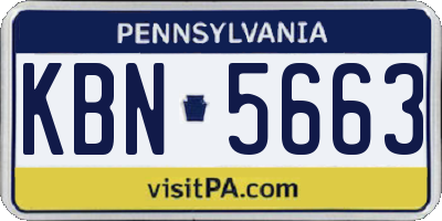 PA license plate KBN5663