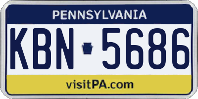 PA license plate KBN5686