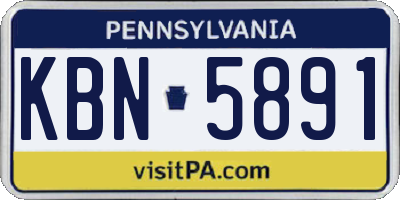 PA license plate KBN5891
