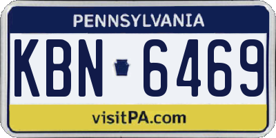 PA license plate KBN6469