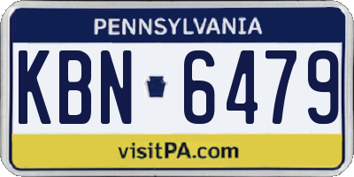PA license plate KBN6479