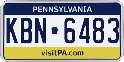 PA license plate KBN6483