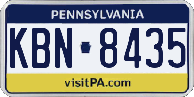 PA license plate KBN8435