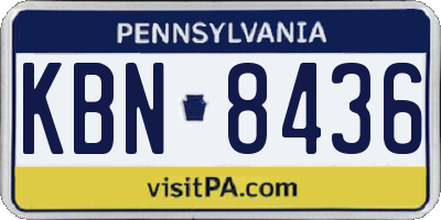 PA license plate KBN8436