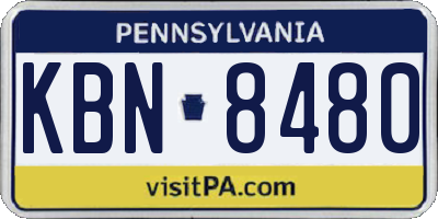 PA license plate KBN8480