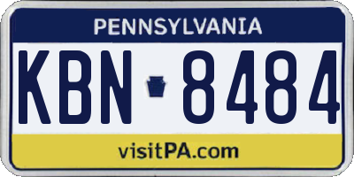 PA license plate KBN8484