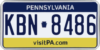 PA license plate KBN8486