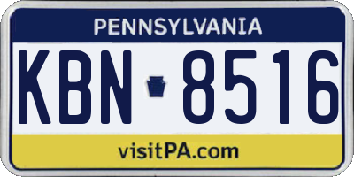 PA license plate KBN8516