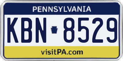 PA license plate KBN8529