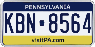 PA license plate KBN8564