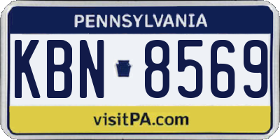PA license plate KBN8569