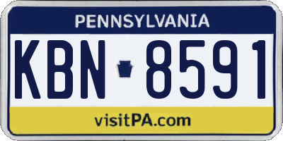 PA license plate KBN8591
