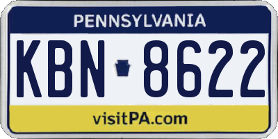 PA license plate KBN8622