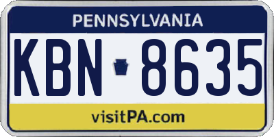 PA license plate KBN8635