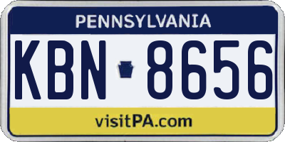 PA license plate KBN8656