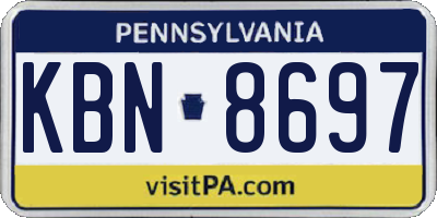 PA license plate KBN8697