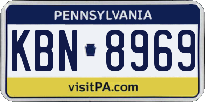 PA license plate KBN8969