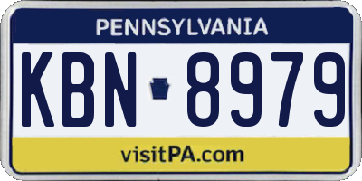 PA license plate KBN8979