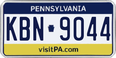 PA license plate KBN9044