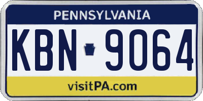 PA license plate KBN9064