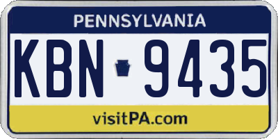 PA license plate KBN9435