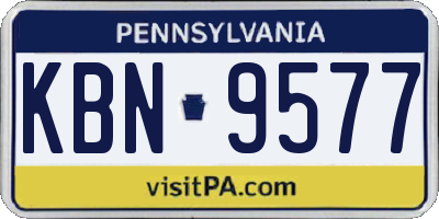PA license plate KBN9577