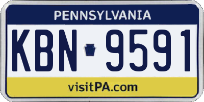PA license plate KBN9591