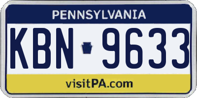 PA license plate KBN9633