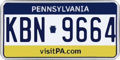 PA license plate KBN9664