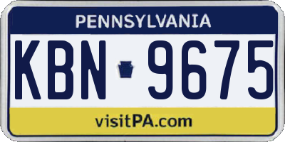PA license plate KBN9675