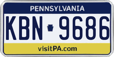 PA license plate KBN9686