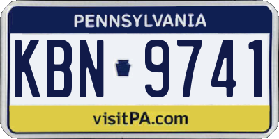 PA license plate KBN9741