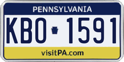 PA license plate KBO1591