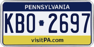 PA license plate KBO2697