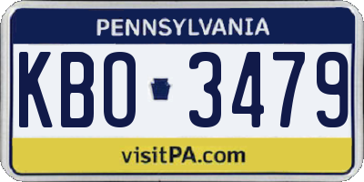 PA license plate KBO3479