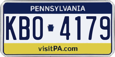 PA license plate KBO4179