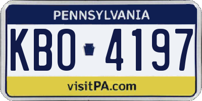 PA license plate KBO4197