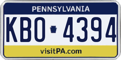 PA license plate KBO4394