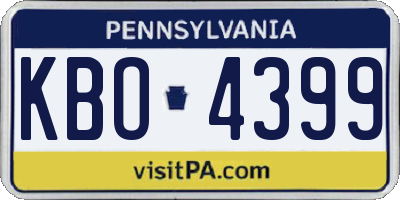 PA license plate KBO4399