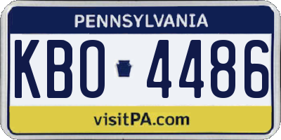 PA license plate KBO4486