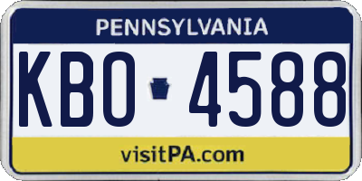 PA license plate KBO4588