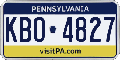 PA license plate KBO4827